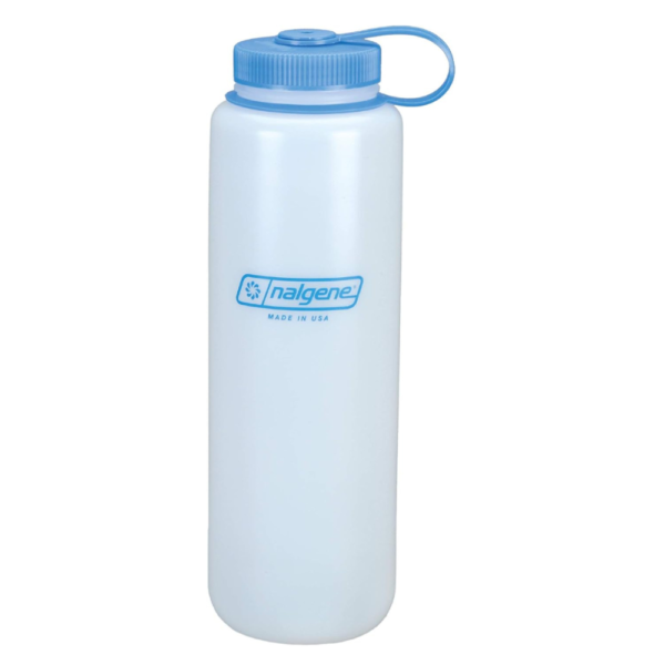 HDPE Wide Mouth Water Bottle, Clear, 48 oz